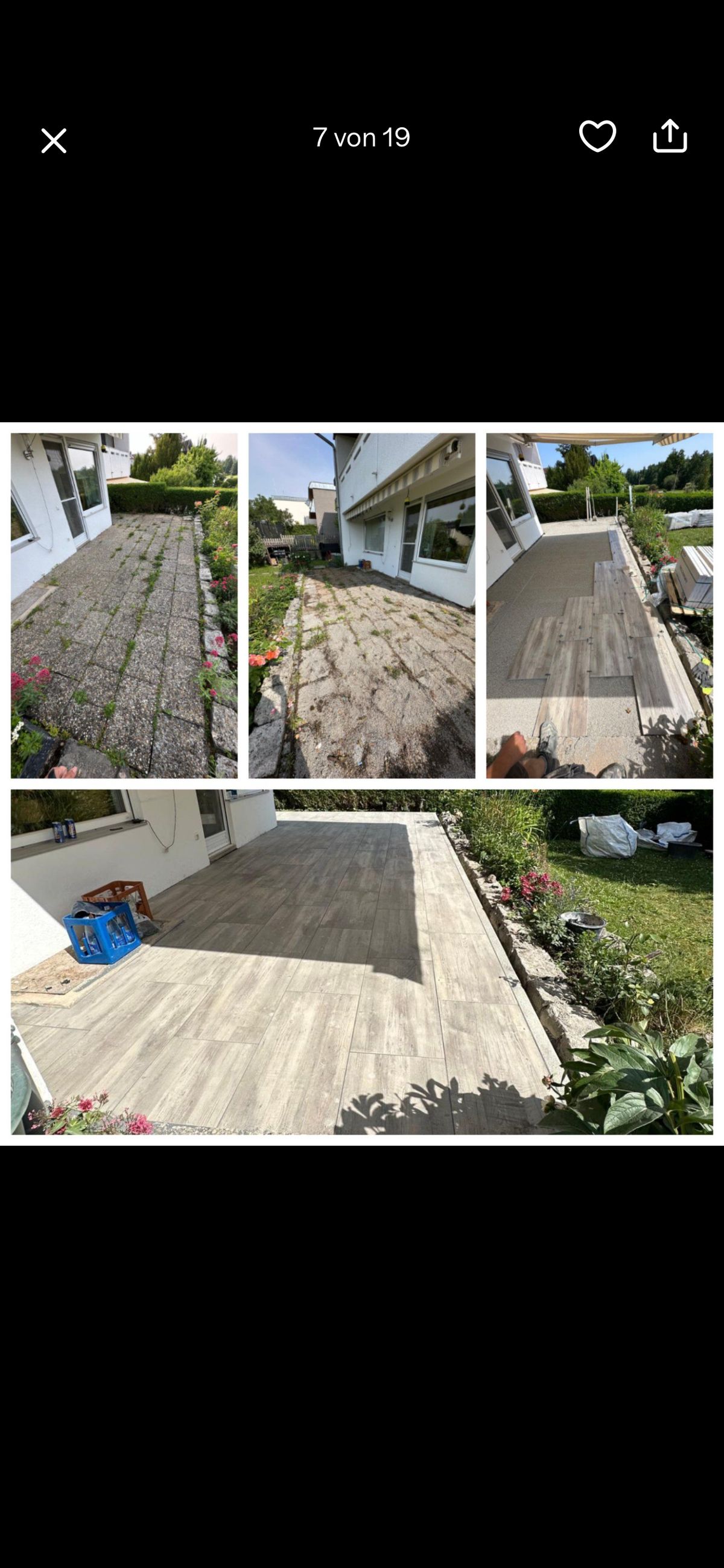 Terrasse: vorher und nachher